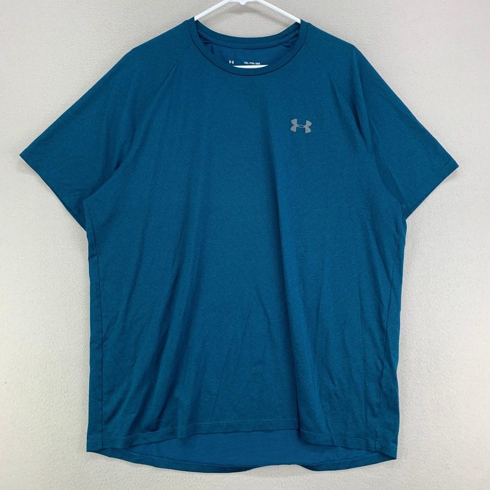 Under Armour Tech Tee Mens 2XL‎ Teal Performance Short Sleeve Gym Casual Comfort
